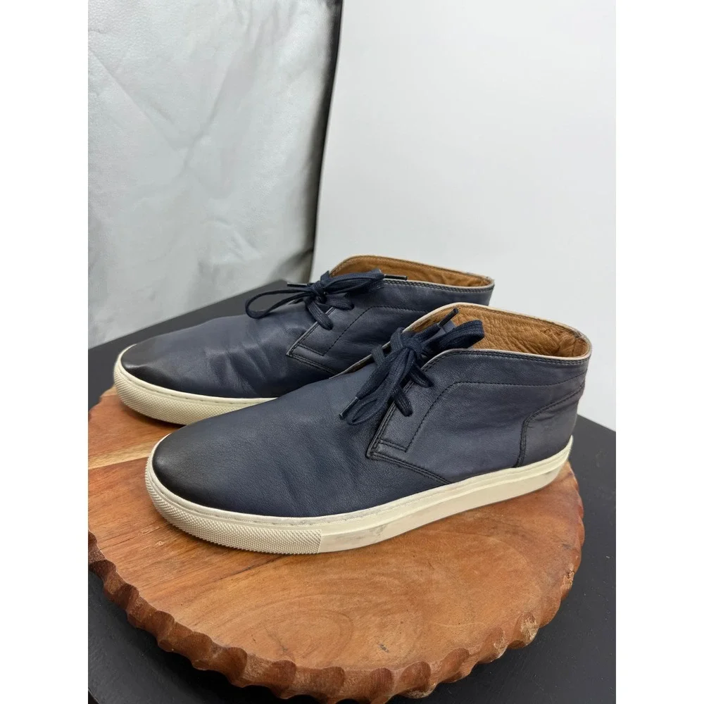 Blake‎ McKay Owens Chukka Boot Mens Size 8 Navy Blue Leather Mid Top Sneaker